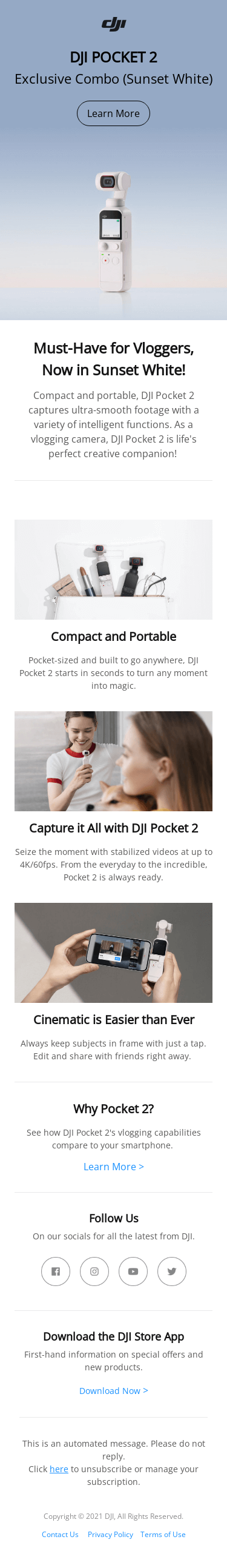 Capture Your Summer in Sunset White | DJI Pocket 2