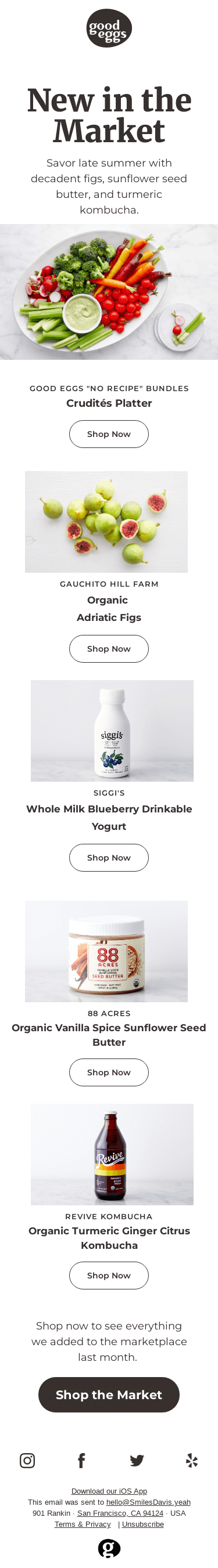 Check out our late summer picks –– see what's new at Good Eggs