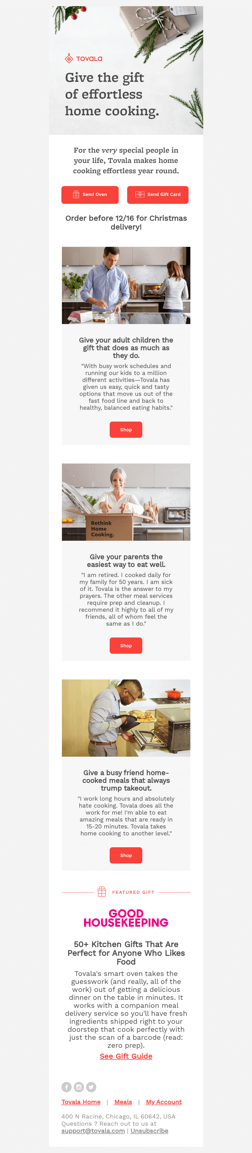 Check your list twice: Tovala’s the perfect gift for everyone on your list