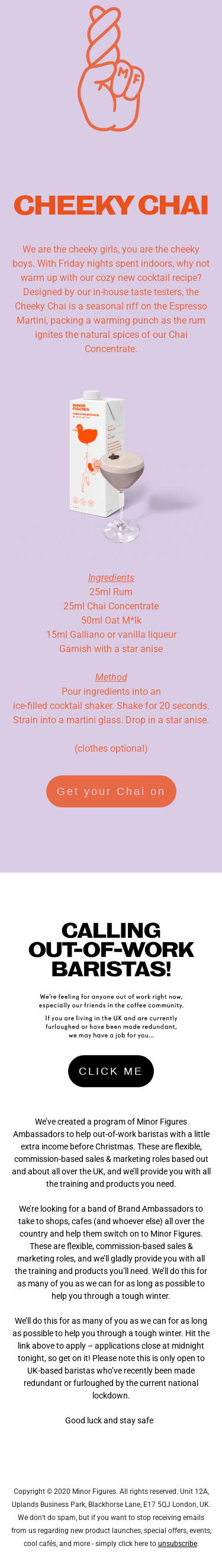 Cheeky Chai and Furloughed Friends