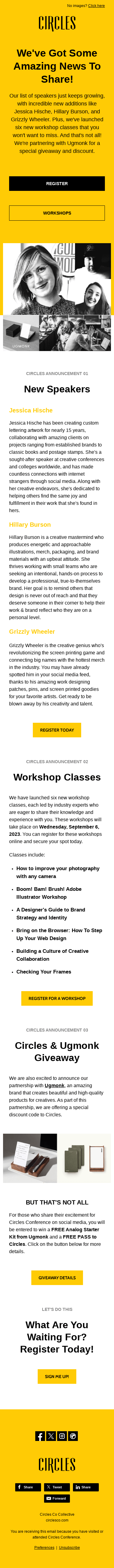 Circles 2023 Update: New Speakers, Workshops, and Exciting Partnerships!