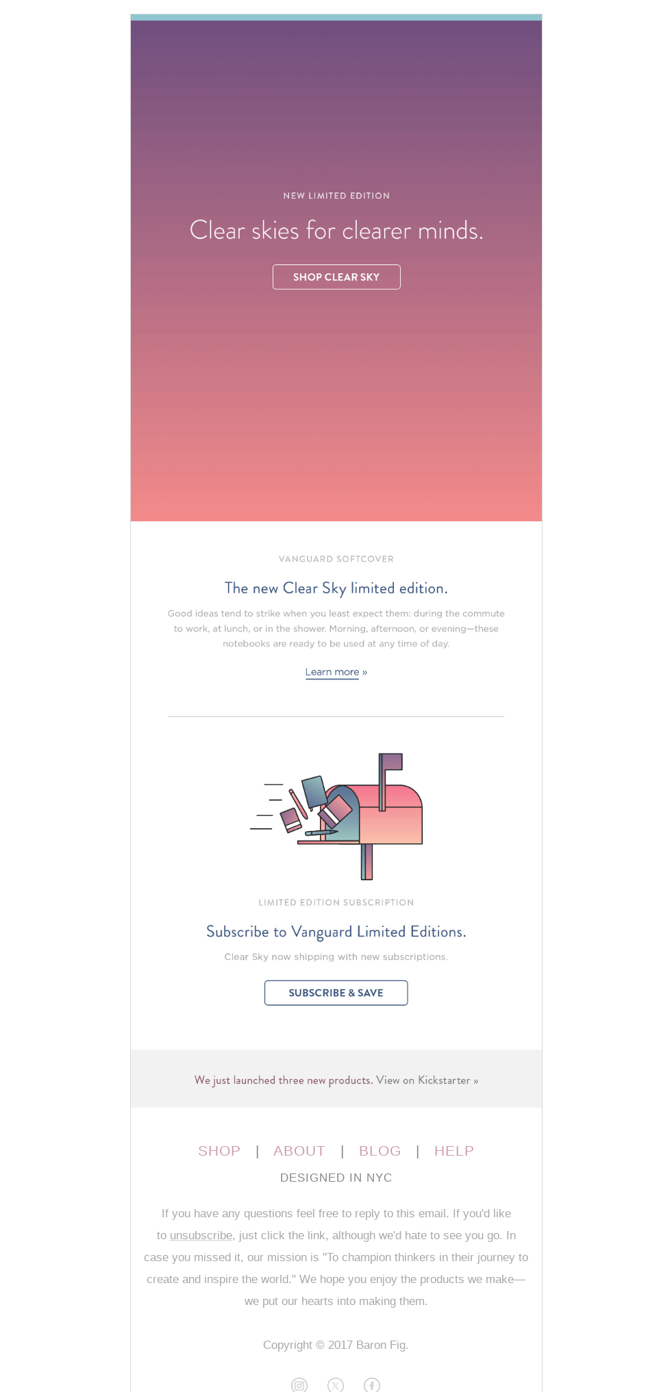 Clear Skies, the new Vanguard.