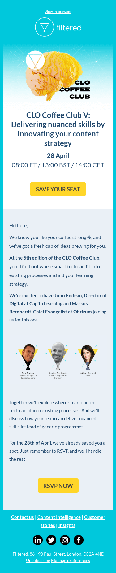 CLO Coffee Club V ☕ | Delivering nuanced skills by innovating your content strategy