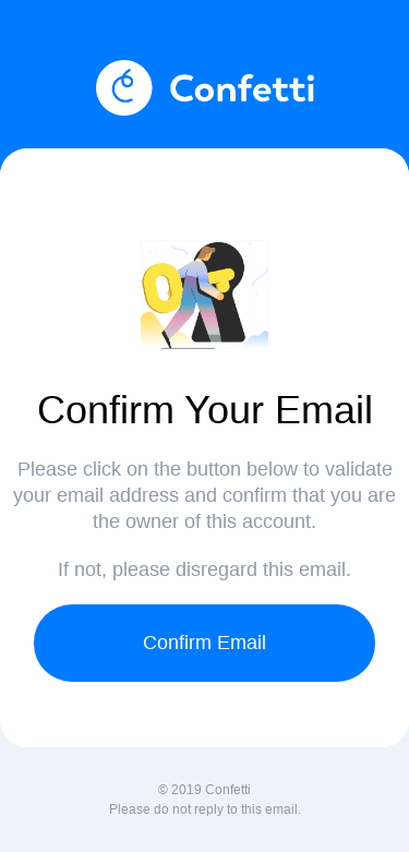 Confetti - Confirm Your Email