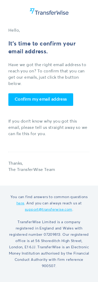 Confirm your email address
