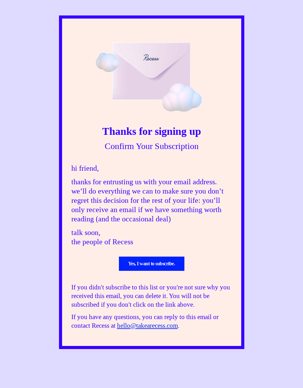 Confirm Your Subscription