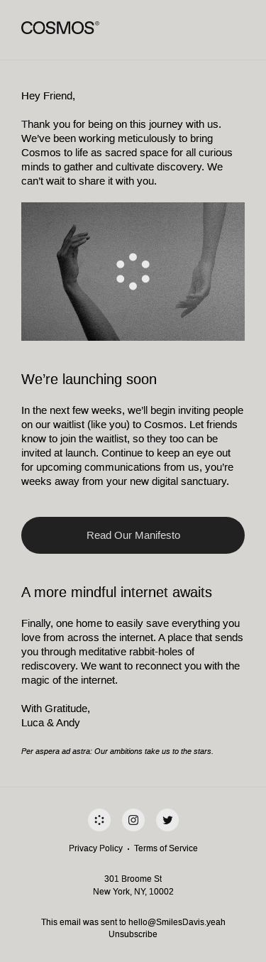 Cosmos is coming soon ✨