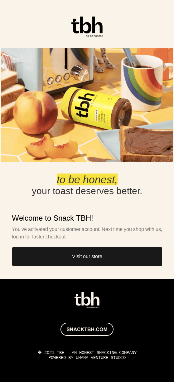 Customer account confirmation