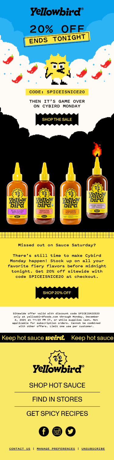 Cybird Monday 🐥 20% OFF