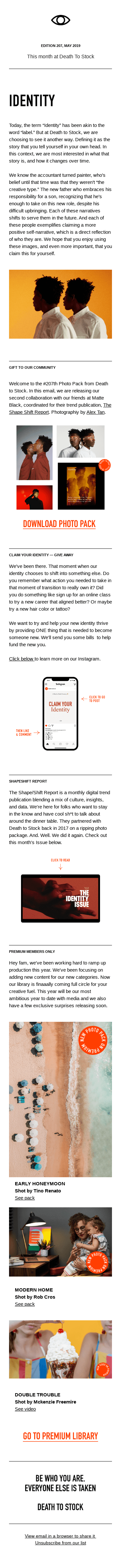 Death to Stock Edition 🔥 #207: IDENTITY