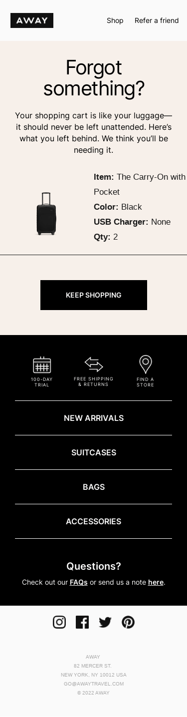 Did you forget something?