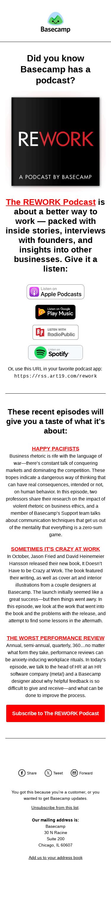 Did you know Basecamp has a podcast?