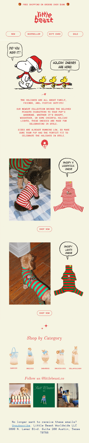 Did you miss it? Holiday onesies are here! 🎄