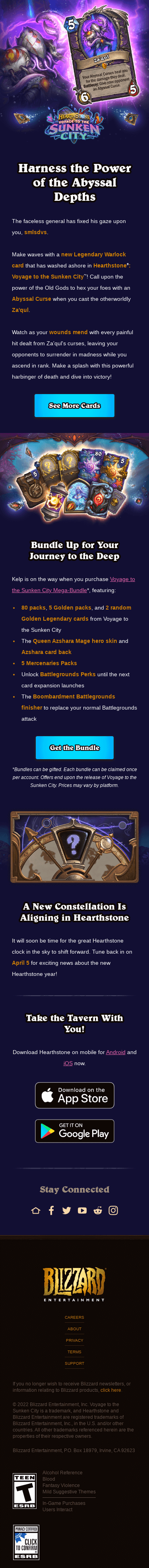 Dive into the Abyss, smlsdvs — A New Legendary Hearthstone Card Has Been Revealed!