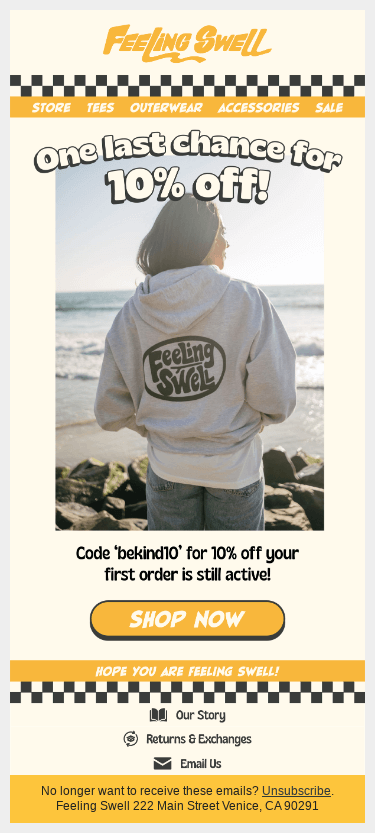 Don't Forget Your Discount Code! 🌊