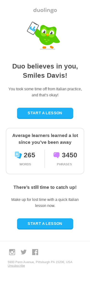 Don’t give up on learning Italian! 💔
