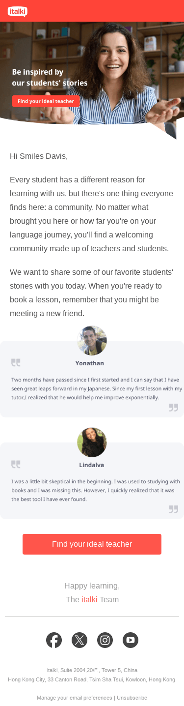 Don't just take our word. Hear their stories with italki.