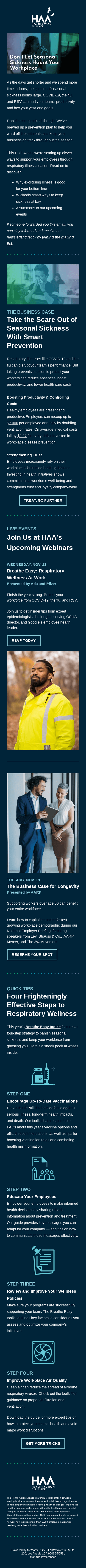 Don’t let seasonal sickness haunt your workplace