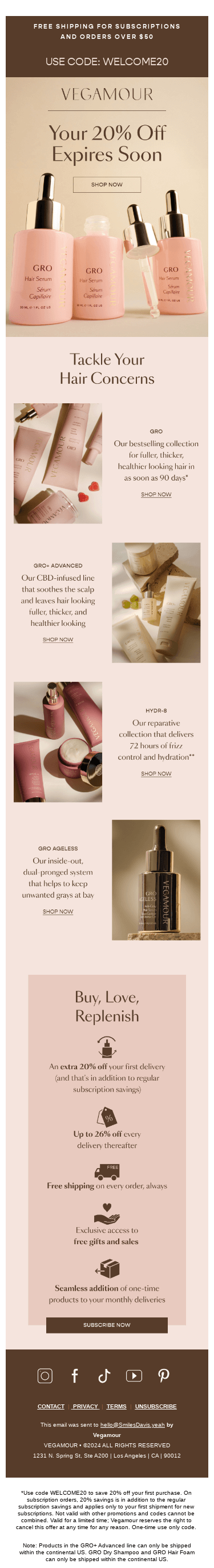 Don’t let time run out on 20% off ⌛