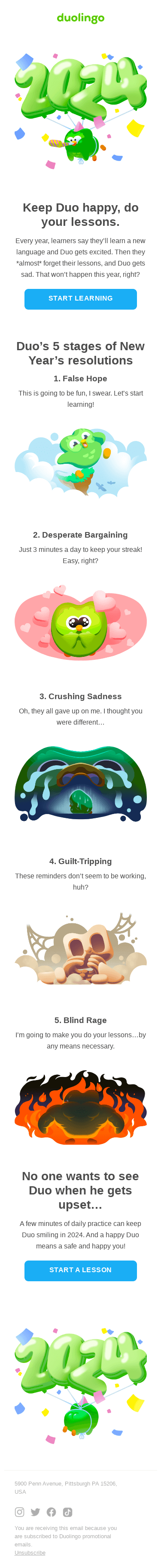 Don’t make Duo angry 😡 learn a language in 2024