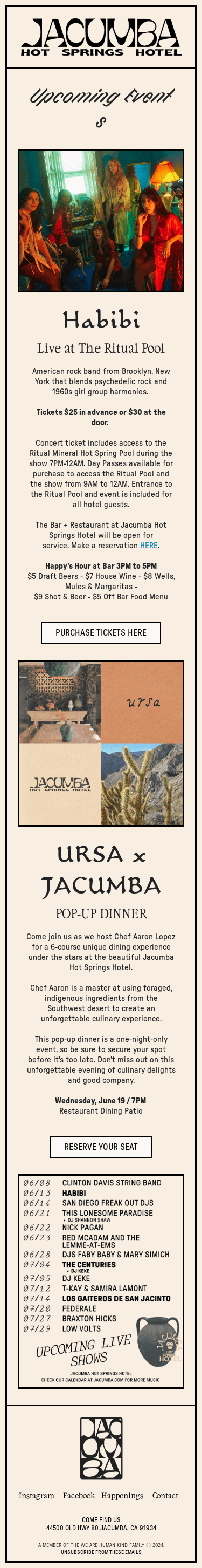 Don't Miss Out: Habibi Live at the Ritual Pool