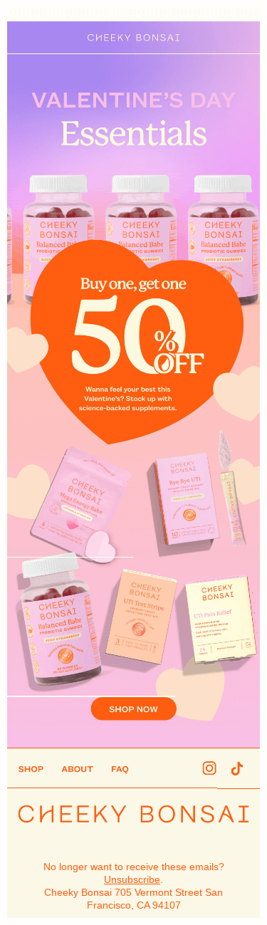 Double the love 💕 buy one get one 50% off