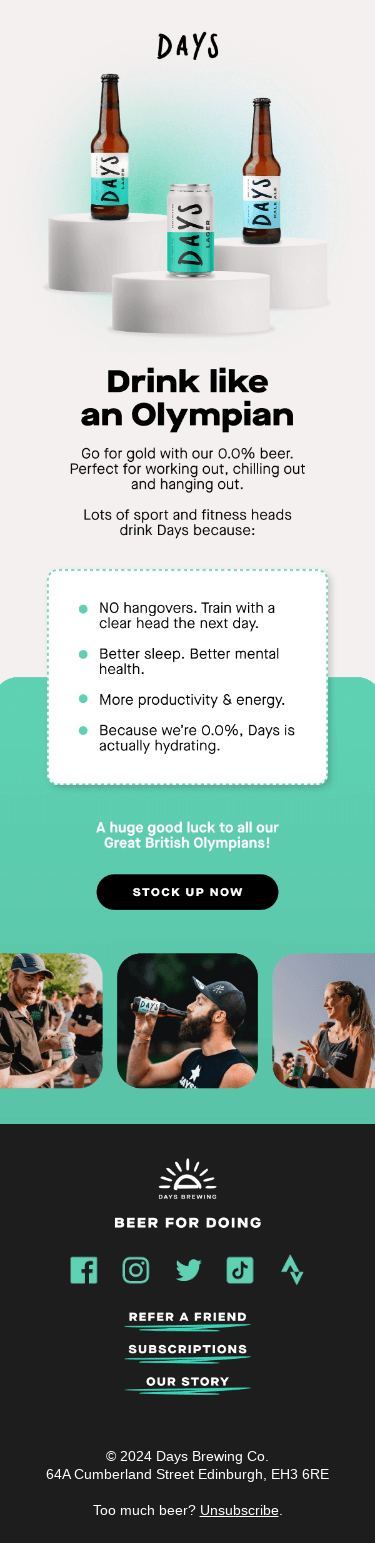 Drink like an Olympian 🥇🍺