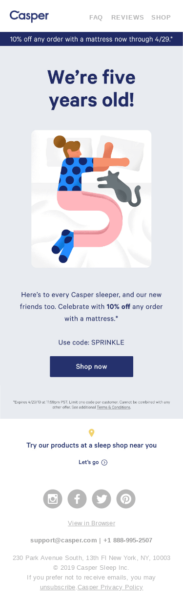 During our birthday sale, you get the gift.