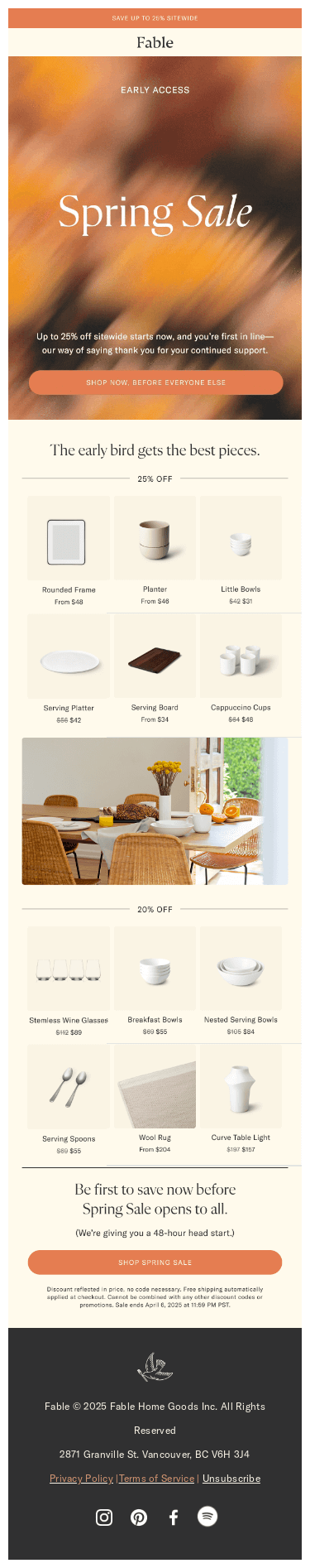 Early Access: Spring Sale Starts Now 🌼