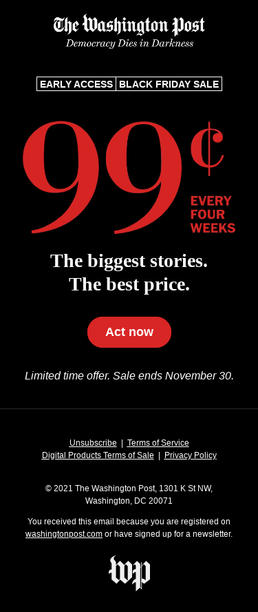 💵  Early access to Black Friday Sale