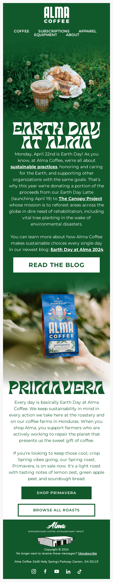🌎 Earth Day x Alma Coffee ☕