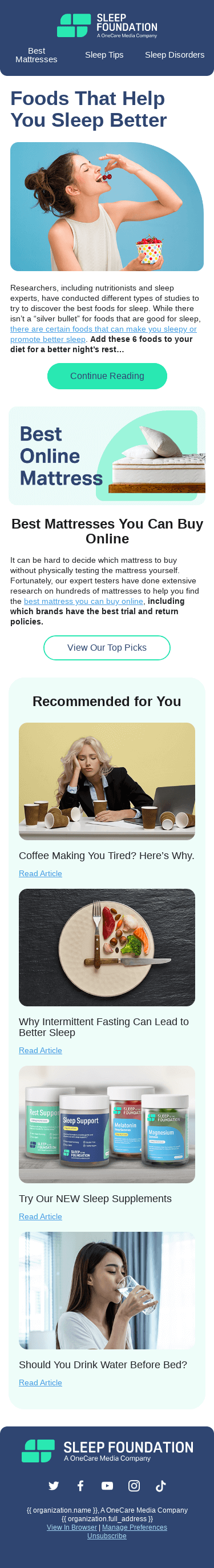 Eat This to Improve Your Sleep