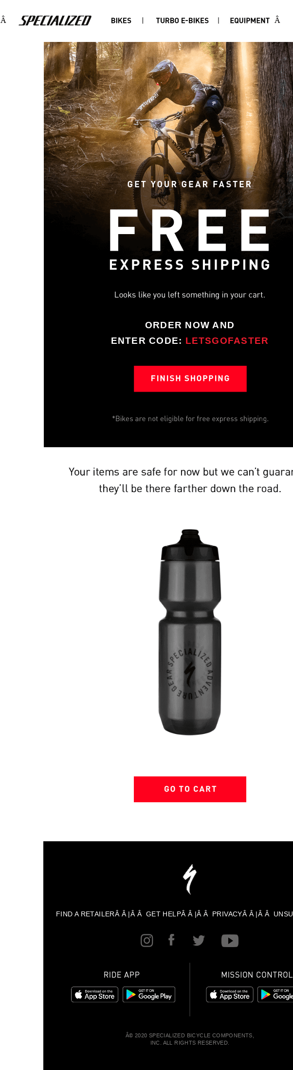 Empty Your Cart with Free Shipping