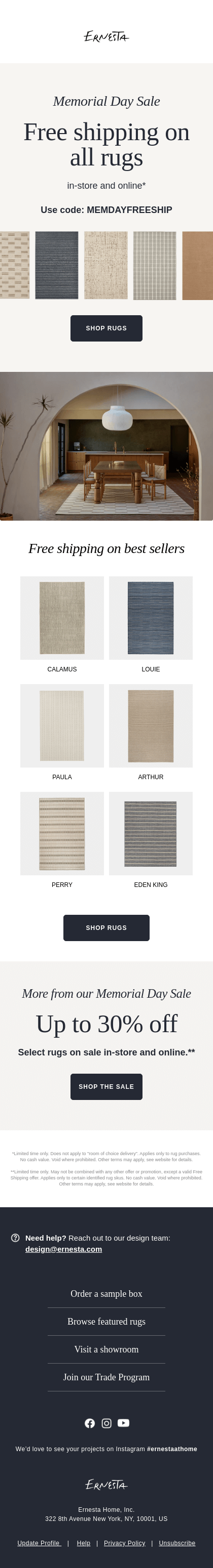 Ends tonight: Free shipping on all rugs