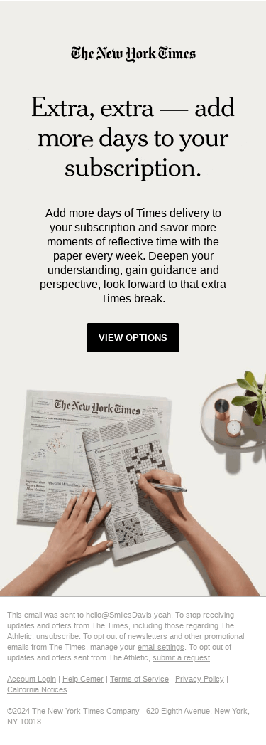 Enjoy The Times more often.