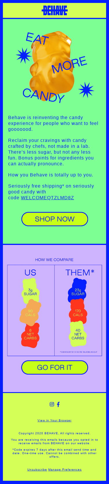 Entering a Candy Shame-Free Zone.