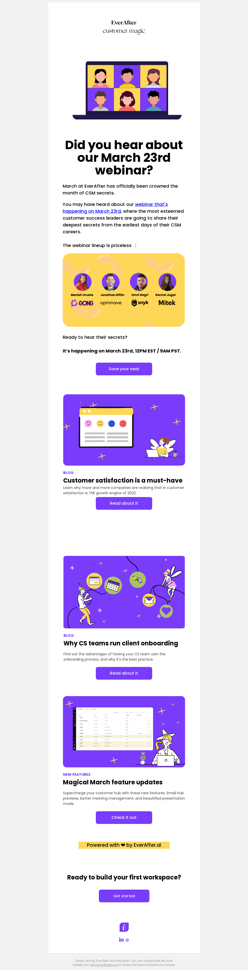 EverAfter's latest news: "CSM Secrets" Webinar on March 23rd!