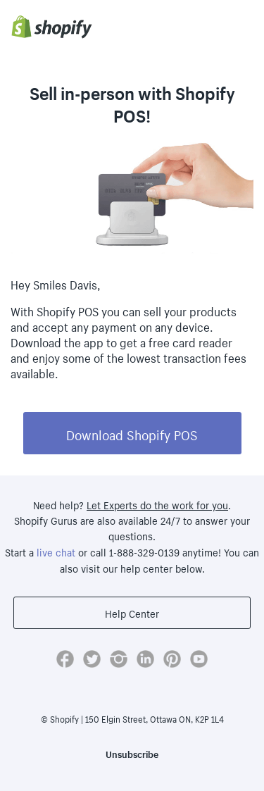 Everything you need to sell in-person