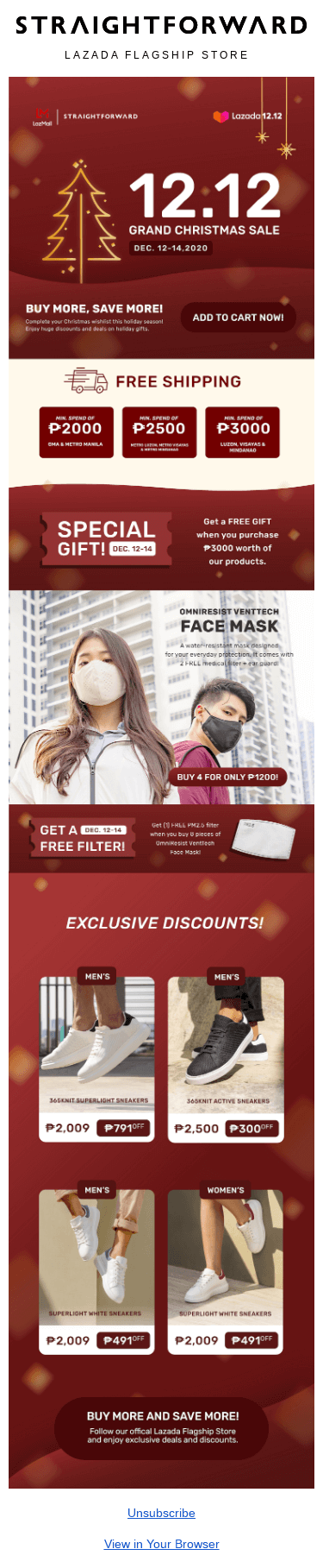 Exclusive discounts and deals on holiday gifts this 12.12 in Lazada! 🎁