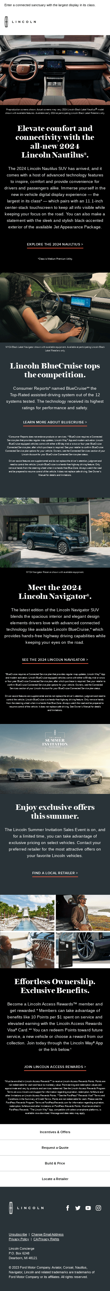 Experience the fully redesigned 2024 Lincoln Nautilus SUV.