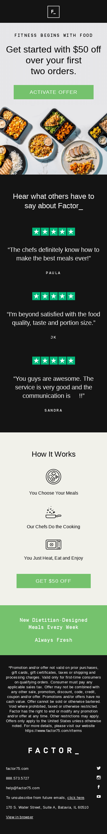 Expiring Offer: $50 Off Chef-Made Meals