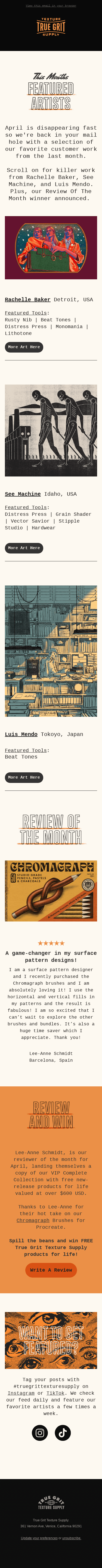 🙌 Featured Artists & Review Of The Month - April