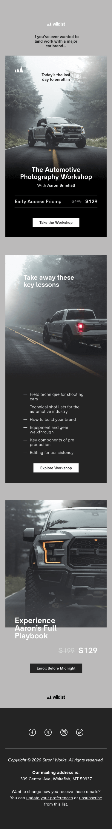 Final Day: $129 for the Automotive Photography Workshop