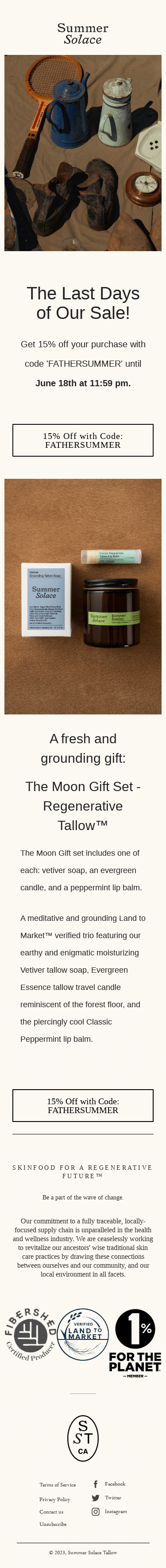 Final Hours of Fête des Pères Savings - 15% Off