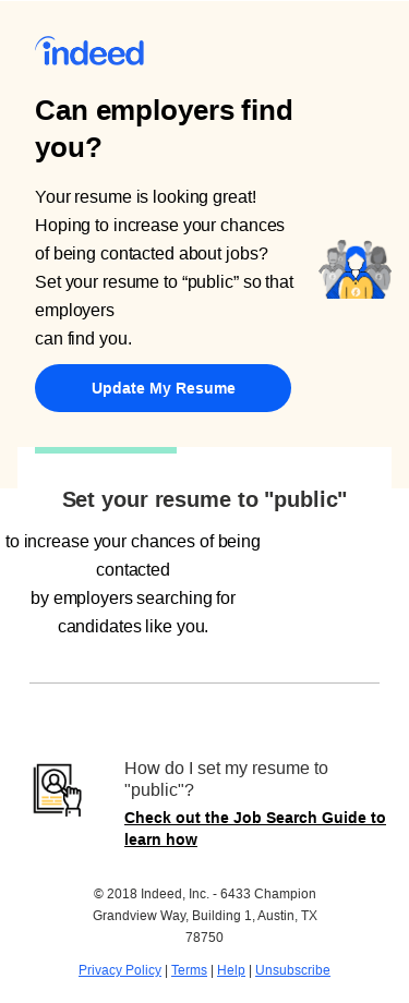 Find a job without looking
