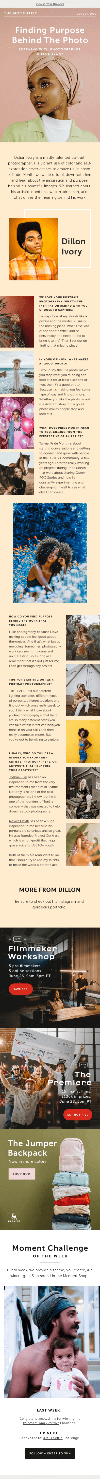 Finding Purpose Behind the Photo: With Dillon Ivory