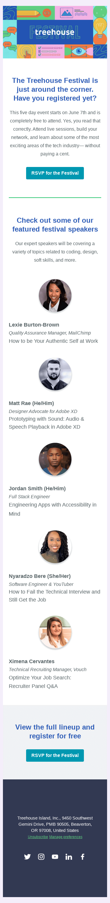 Five days of free live events, networking, and more...