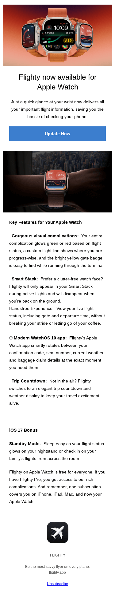 Flighty for Apple Watch is here