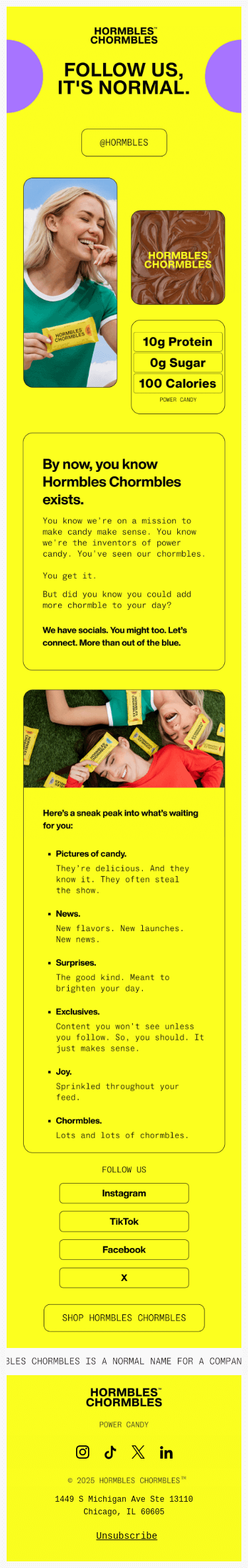 Follow the chormbles. They know the way.