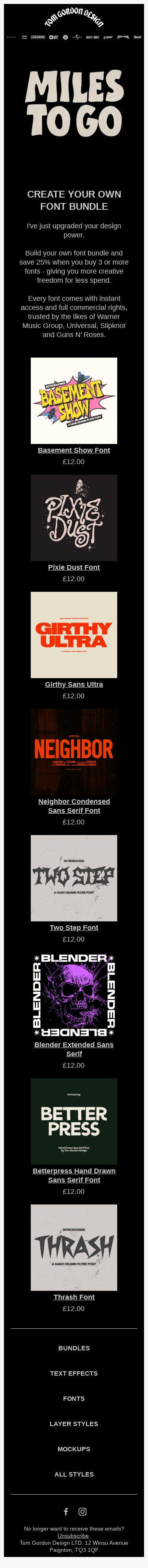 Create your own font bundle.